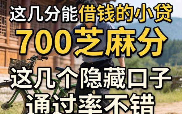 揭秘700芝麻分能借钱的小贷，这几个隐藏口子通过率不错