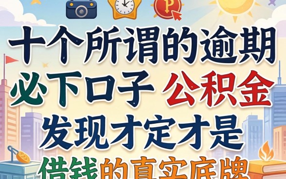 我试了十个所谓的逾期必下口子，发现公积金才是借钱的真实底牌