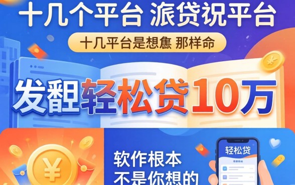 我试了十几个平台，发现轻松贷10万的软件根本不是你想的那样