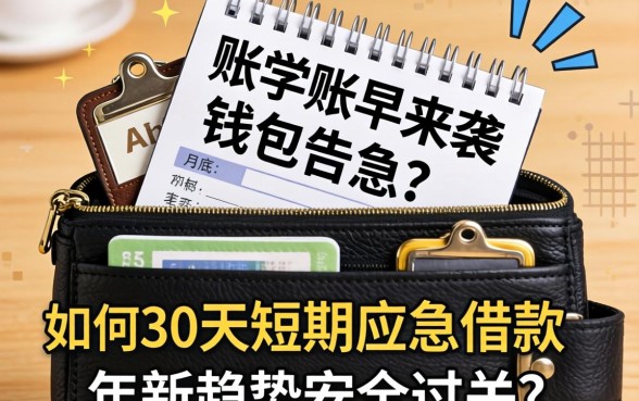 月底账单来袭钱包告急？如何利用30天短期应急借款2026 年新趋势安全过关？