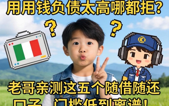 急用钱负债太高哪都拒?老哥亲测这五个随借随还的口子,门槛低到离谱!