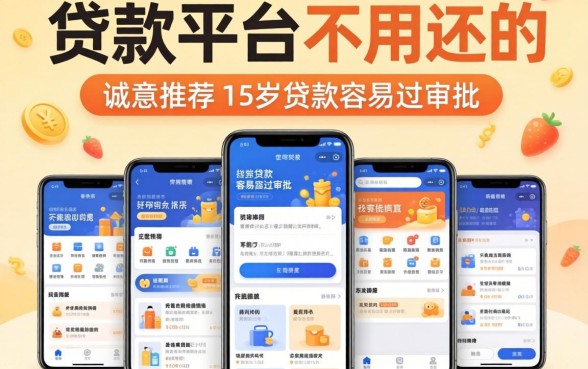 网上哪些贷款平台不用还的，诚意推荐五个19岁贷款容易过审批的软件