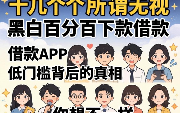 我试了十几个所谓无视黑白百分百下款的借款app，发现低门槛背后的真相和你想的不一样