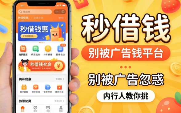 有什么app可以秒借钱的平台？别被广告忽悠，内行人教你挑