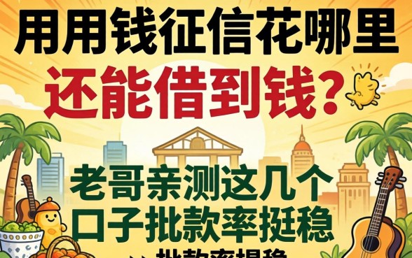 急用钱征信花哪里还能借到钱？老哥亲测这几个口子批款率挺稳