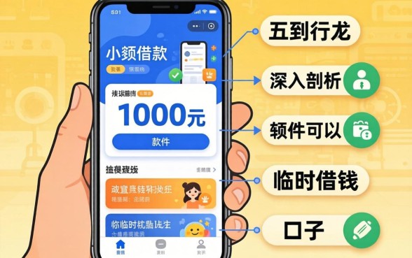 手机小额借款1000元软件，深入剖析五个手机可以临时借钱的口子