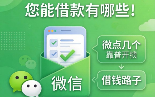 微信能借款的有哪些？盘点几个靠谱的借钱路子