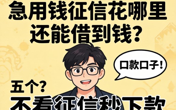 急用钱征信花哪里还能借到钱？分享五个不看征信秒下款的口子