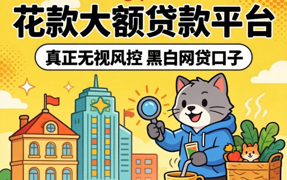 容易放款的大额贷款平台推荐，理出5个真正无视风控黑白的网贷口子