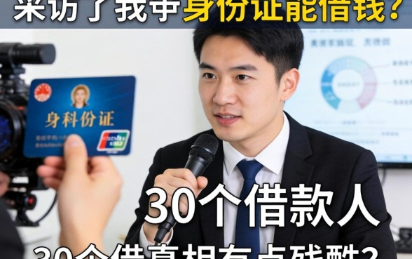 那里不用身份证能借钱?我采访了30个借款人,真相有点残酷
