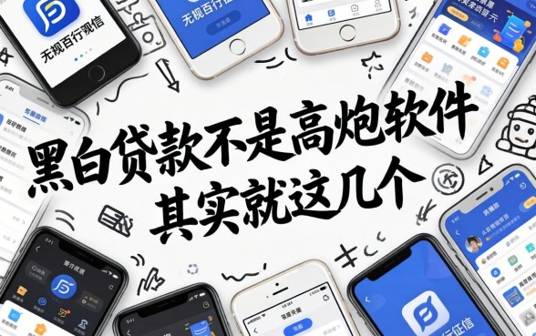我翻遍了那些无视百行征信的网贷，发现黑白贷款不是高炮的软件其实就这几个
