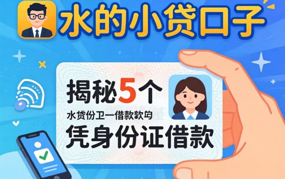 最新放水的小贷口子，揭秘5个凭身份证借款的软件