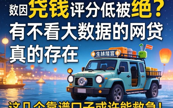 急需用钱却因大数据评分低被拒？有不看大数据的网贷真的存在吗？这几个靠谱口子或许能救急！
