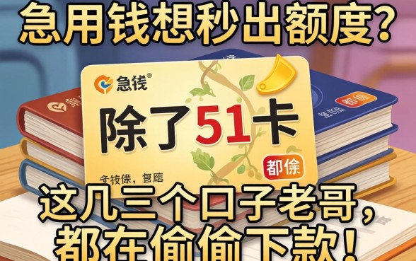 急用钱想秒出额度？除了51卡，这几个口子老哥都在偷偷下款！