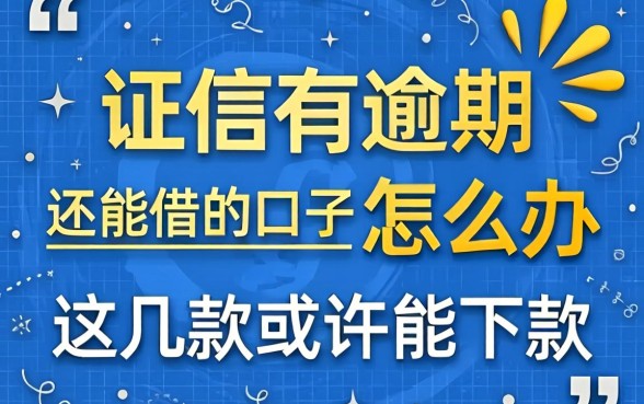 征信有逾期还能借的口子怎么办？这几款或许能下款
