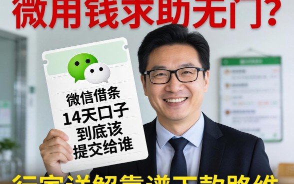 急用钱求助无门？微信借条14天口子到底该提交给谁，行家详解靠谱下款路子