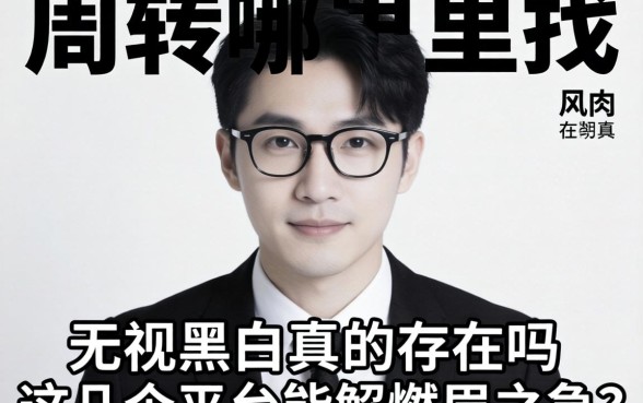 急需周转哪里找？无视黑白真的存在吗？这几个平台能解燃眉之急？