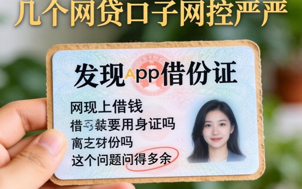 我试了几个网贷口子风控不严的app，发现网上借钱要用身份证吗这个问题问得多余