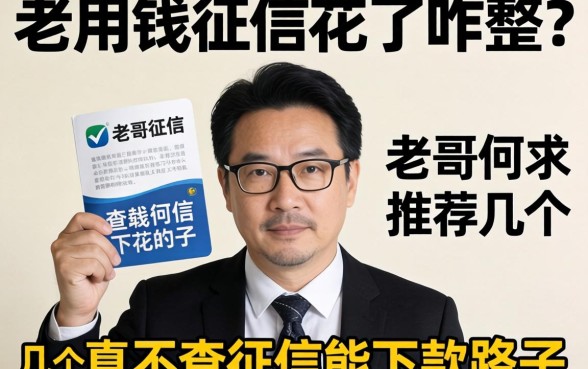急用钱征信花了咋整?老哥们求推荐几个真不查征信能下款的路子!