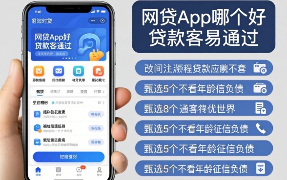 网贷app哪个好贷款容易通过，甄选5个不看年龄征信负债的app