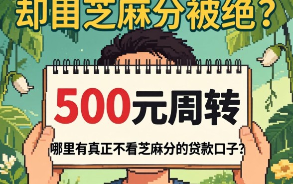 急需500元周转却因芝麻分被拒？哪里有真正不看芝麻分的贷款口子？