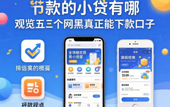 特别容易下款的小贷有哪些软件，概览五个网黑真正能下款的口子