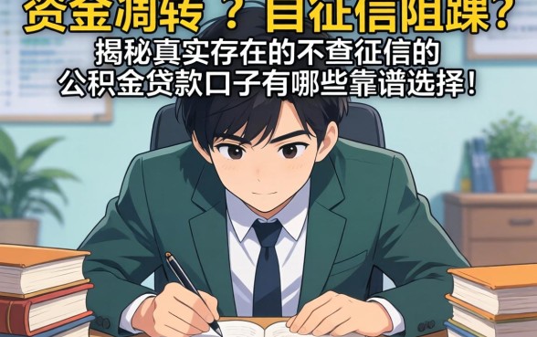 急需资金周转却因征信受阻？揭秘真实存在的不查征信的公积金贷款口子有哪些靠谱选择？