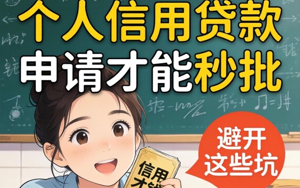 急需用钱怎么办？个人信用贷款如何申请才能秒批？避开这些坑是关键