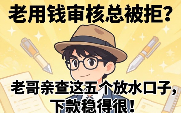 急用钱审核总被拒？老哥亲测这五个放水口子，下款稳得很！