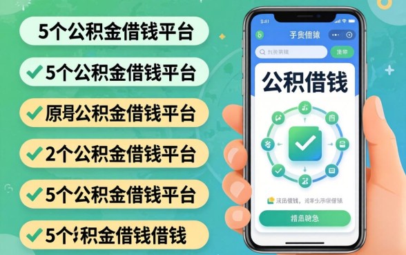 怎样在手机借钱,条列5个公积金借钱平台