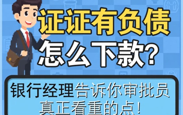 征信有负债怎么下款的？银行经理告诉你审批员真正看重的点