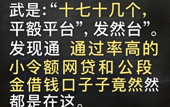 我试了十几个平台,发现通过率高的小额网贷和公积金借钱口子竟然都在这