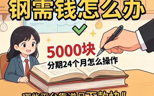 急需用钱怎么办？5000块分期24个月怎么操作？哪些平台靠谱且下款快？