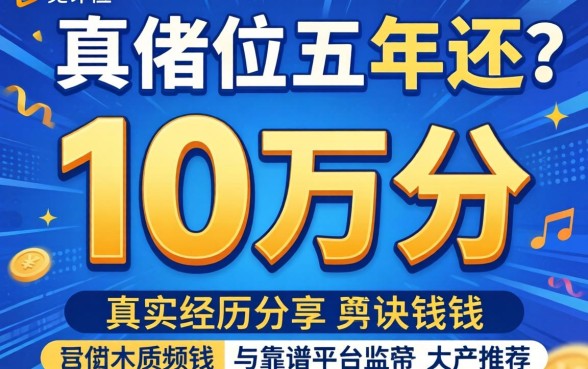 有没有借10万分五年还的？真实经历分享与靠谱平台推荐