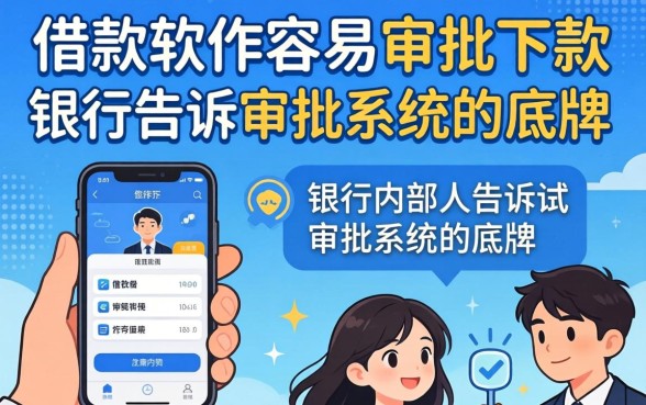 有什么借款软件容易审批下款？银行内部人告诉你审批系统的底牌