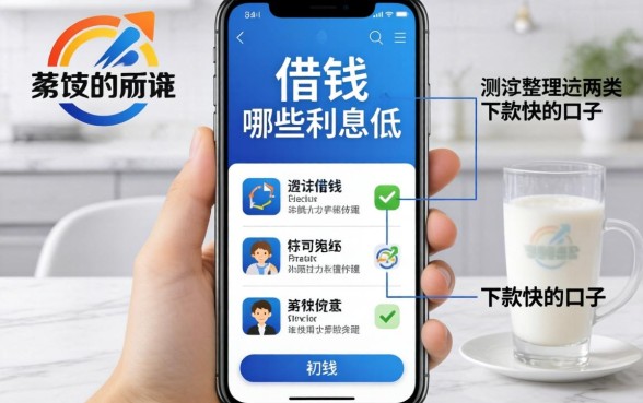 手机借钱哪些利息低？实测整理这两类下款快的口子