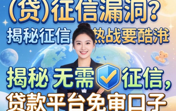 无视征信漏洞？揭秘无需征信的贷款平台免审口子