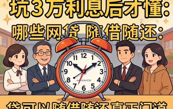 被坑3万利息后才懂:哪些网贷可以随借随还的真正门道