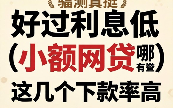 实测好过利息低的小额网贷有哪些,这几个下款率挺高