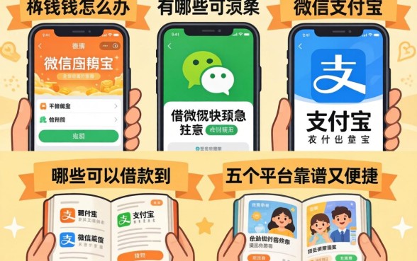 急需用钱怎么办？有哪些可以借款到微信支付宝的软件？这五个平台靠谱又便捷