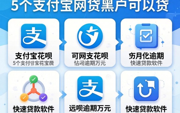 有什么网贷黑户可以贷，细致阐述5个支付宝花呗逾期万元快速贷款软件
