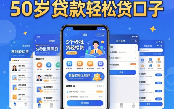 有没有50岁贷款的口子，详尽说明5个秒批网贷轻松贷的软件