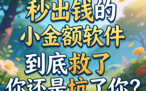 那些秒出钱的小额软件，到底救了你还是坑了你？
