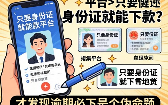 我试了那些只要身份证就能下款的平台，才发现逾期必下是个伪命题