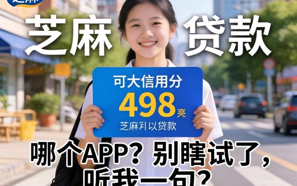 芝麻信用分498哪个app可以贷款？别瞎试了，听我一句劝