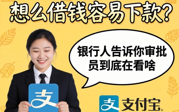 支付宝怎么借钱容易下款？银行人告诉你审批员到底在看啥
