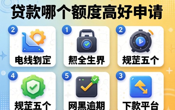 线上贷款哪个额度高好申请，规整五个网黑逾期下款平台