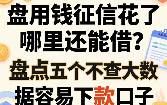 急用钱征信花了哪里还能借？盘点五个不查大数据容易下款的口子