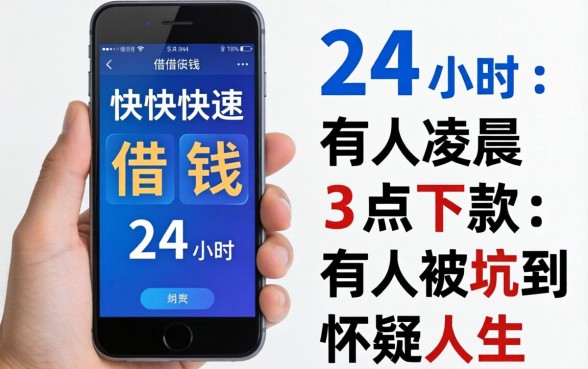手机快速借钱24小时：有人凌晨3点下款，有人被坑到怀疑人生