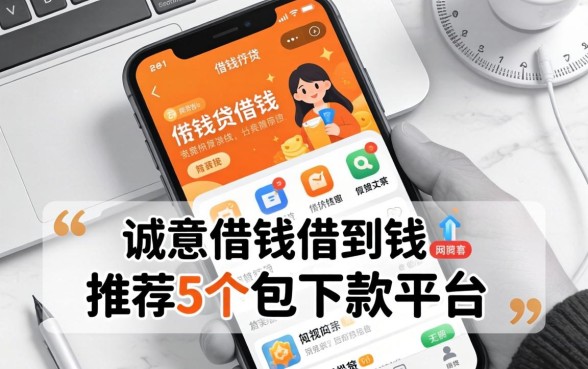 手机上什么借钱软件可以借到钱，诚意推荐5个包下款平台无视黑白的网贷